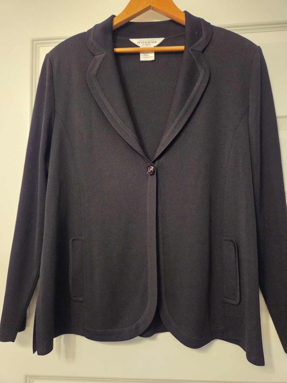 Mishook Black Single-Button Knit Blazer